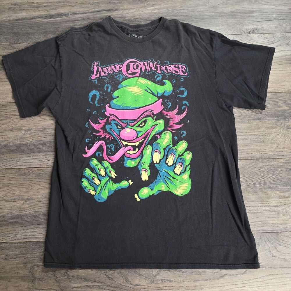 Insane Clown Posse Band T-Shirt Psychedelic Juggalo ICP Black Adult  Size L